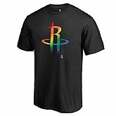 Men's Houston Rockets Fanatics Branded Black Team Pride T-Shirt FengYun,baseball caps,new era cap wholesale,wholesale hats